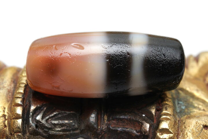 楽天市場】老礦天珠 三色線天珠 約18mm×8mm【メール便不可】【SU】【D 