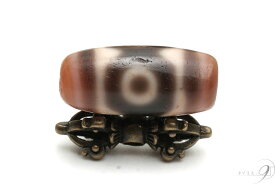 エントリーで【ポイント10倍】企画開催中♪ 【老礦天珠　虎牙三眼天珠　約24mm×11mm】【メール便不可】