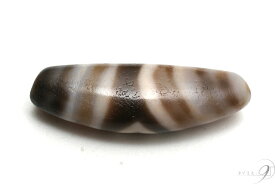 【弓型　老礦天珠　紅朱砂　四線天珠　約46mm×15mm×11mm】【メール便不可】