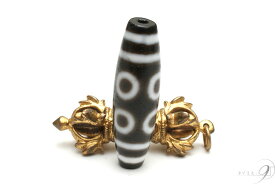 エントリーで【ポイント10倍】企画開催中♪ 【老礦天珠　八眼天珠　約39mm×12mm】【メール便不可】