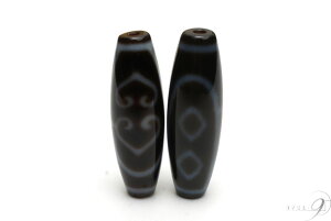 3A 至純天珠 双心金剛杵天珠 約38mm×12mm【メール便可】【z】3A至純天珠 38×12 パワーストーン バラ売り 粒売り