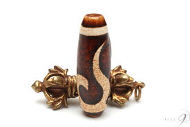 上肯龍紋天珠　金銭釣天珠　約36mm×12mm【メール便可】【z】【m】