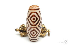 【上肯龍紋天珠　龍眼天珠　約42mm×18mm】【メール便不可】【z】