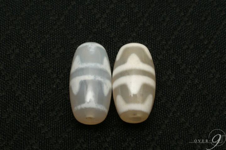 楽天市場】【老玉髄天珠 白 四線虎牙天珠 約20mm×10mm】【メール便不可  