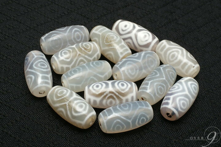 楽天市場】【老玉髄天珠 白 龍眼天珠 約20mm×10mm】【メール便不可】天  