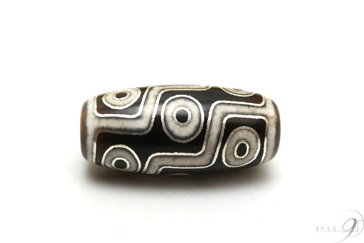 楽天市場】【老玉髄 銀縁 黒 九眼天珠 約25mm×12mm】【メール便不可 