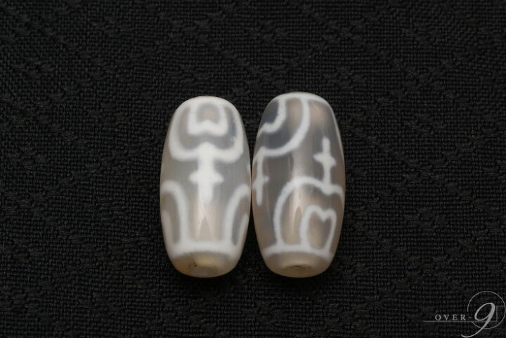 楽天市場】【老玉髄天珠 白 蓮花宝瓶天珠 約20mm×10mm】【メール便可 
