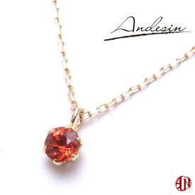 【A.UN jewelry】 アンデシン ネックレス / 3mm / K18 YG （18金 イエローゴールド）/ 6本爪タイプ / Andesin andesine【SU】