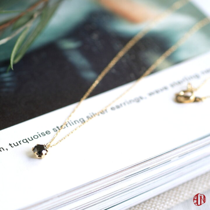 楽天市場】【A.UN jewelry】 ブラック ダイヤモンド ネックレス / 4mm 