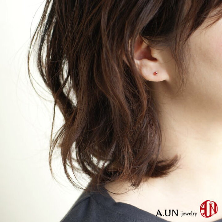 楽天市場】【A.UN jewelry】 アンデシン ピアス 《直径約3mm》 Pt900 