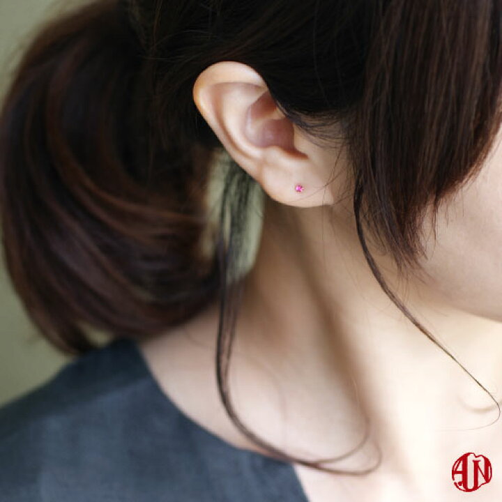 楽天市場 A Un Jewelry ホットピンクスピネル ピアス 直径約2 3ｍｍ K18 Pg 6本爪タイプ 18金 スタッドピアス K18 8月 誕生石 両耳用 テラヘルツ 北投石 天珠 Over 9