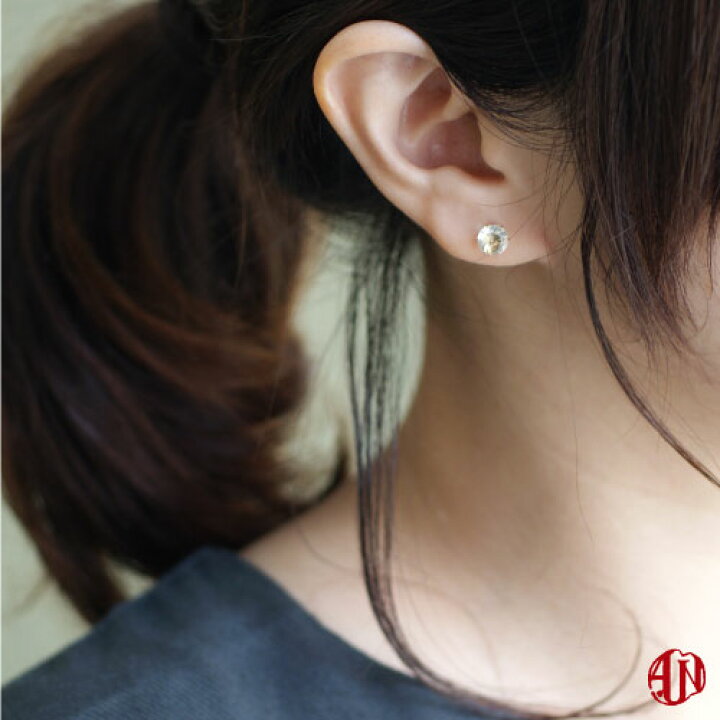 楽天市場】【A.UN jewelry】 リビアングラス ピアス 《直径約6mm 