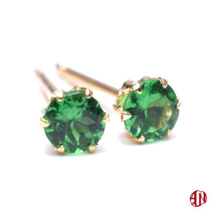 楽天市場】【A.UN jewelry】◇セカンドピアス◇ ツァボライト《約4mm 