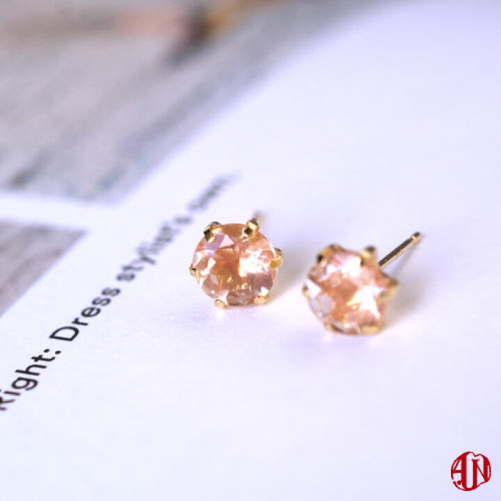 楽天市場】【A.UN jewelry】オレゴンサンストーン ピアス 《約6mm  
