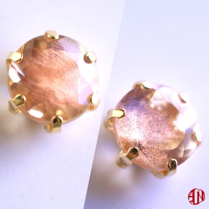 楽天市場】【A.UN jewelry】オレゴンサンストーン ピアス 《約6mm 