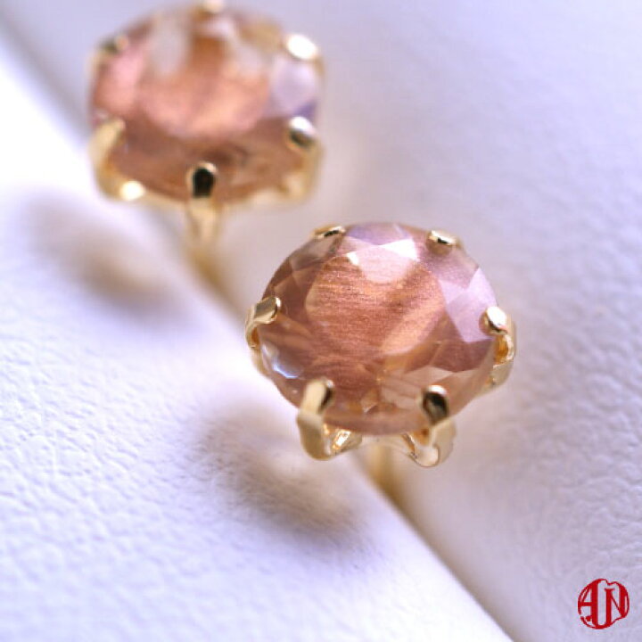 楽天市場】【A.UN jewelry】オレゴンサンストーン ピアス 《約6mm  
