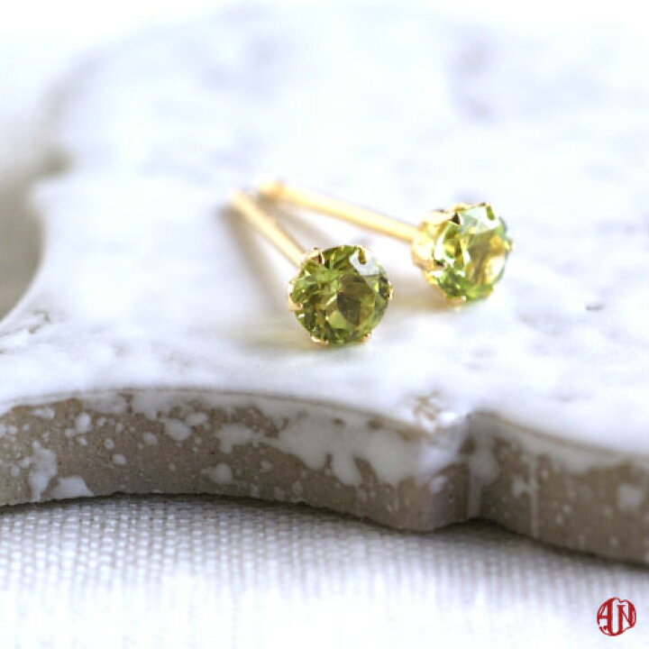 楽天市場】【A.UN jewelry】◇セカンドピアス◇ ペリドット 《約4mm 
