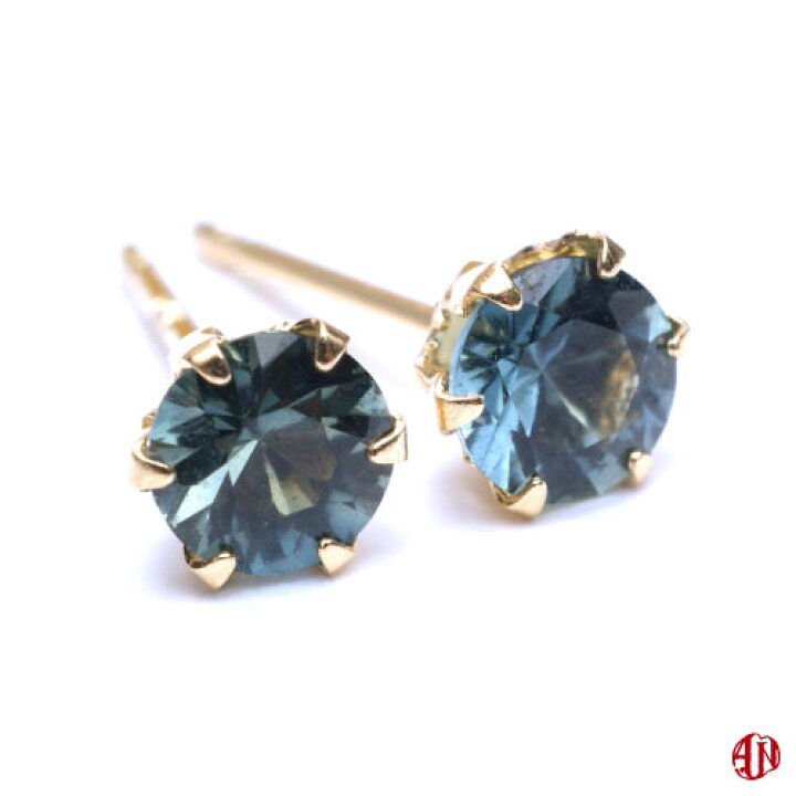 楽天市場】【A.UN jewelry】ティールサファイア カラーチェンジ ピアス 