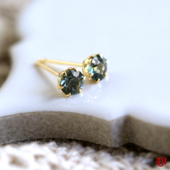 楽天市場】【A.UN jewelry】ティールサファイア カラーチェンジ ピアス 