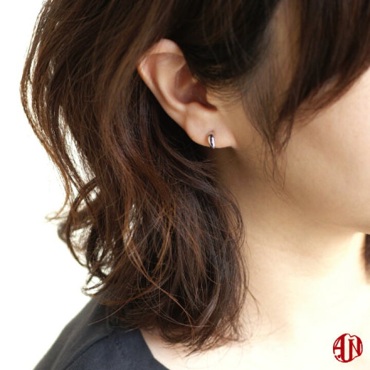 楽天市場】【A.UN jewelry】◇セカンドピアス◇ フープ風 【K18】 / YG 
