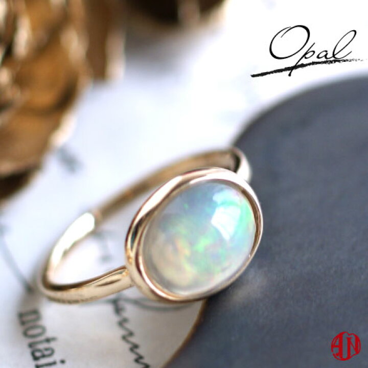 楽天市場】【A.UN jewelry】 エチオピア産 オパール 一粒 リング 