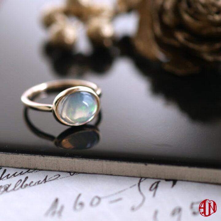 楽天市場】【A.UN jewelry】 エチオピア産 オパール 一粒 リング / K10 