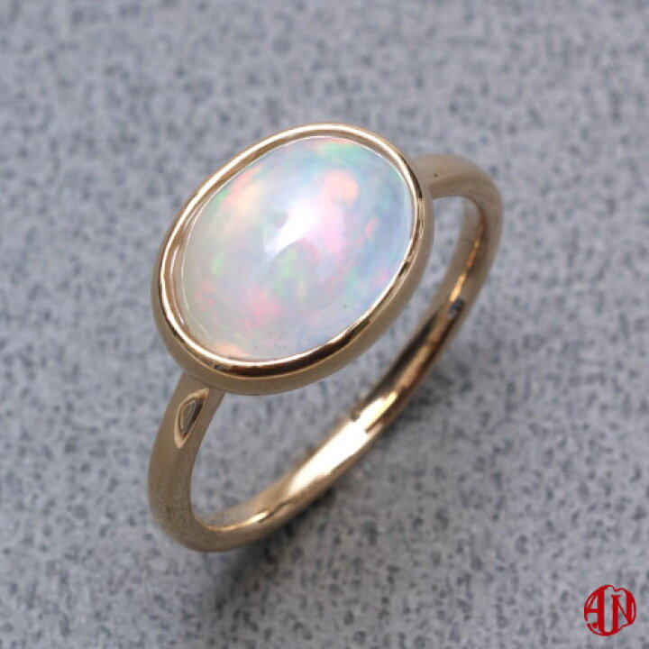 楽天市場】【A.UN jewelry】 エチオピア産 オパール 一粒 リング / K10 