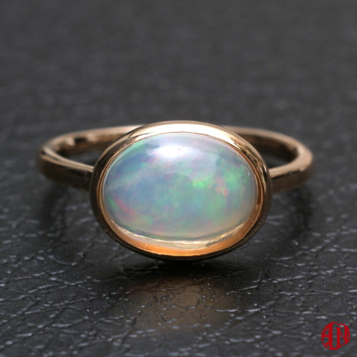 楽天市場】【A.UN jewelry】 エチオピア産 オパール 一粒 リング / K10 