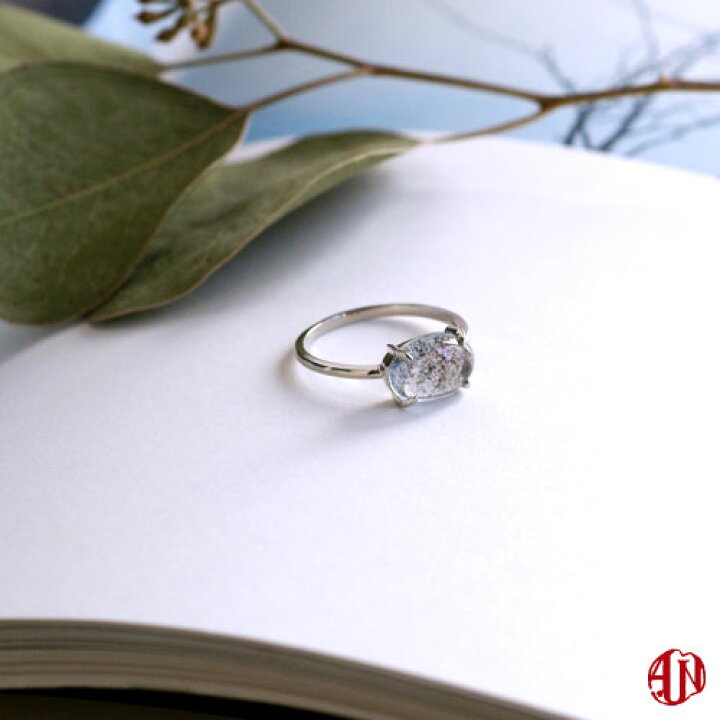 楽天市場】【A.UN jewelry】 サンストーンアクアマリン リング  