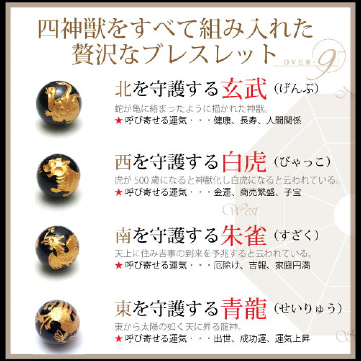 楽天市場】【四神獣 ブレスレット】【メール便可】風水 金運 タイガー 