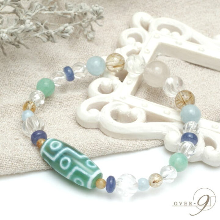 楽天市場】老玉髄 緑 九眼天珠ブレスレット 【メール便不可】 ラビット  