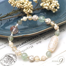 エントリーで【ポイント10倍】企画開催中♪ ビジネスパートナー〜大正モダン〜老玉髄 白 龍眼天珠 ブレスレット【メール便不可】ルチルクォーツ トルマリン