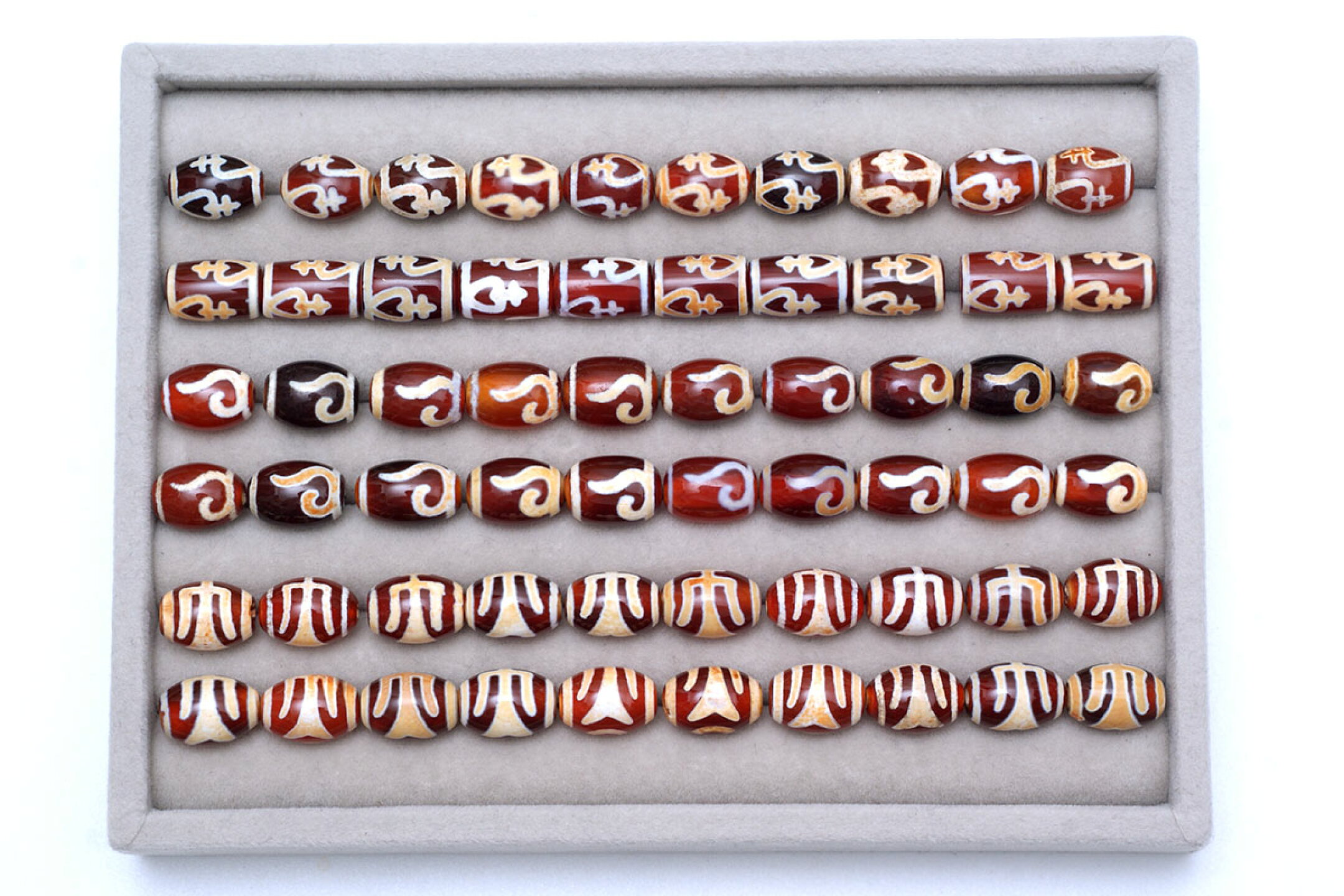 ＞＞＞【トレイ４】紅玉髄天珠の小型14×10ｍｍ（2/2）