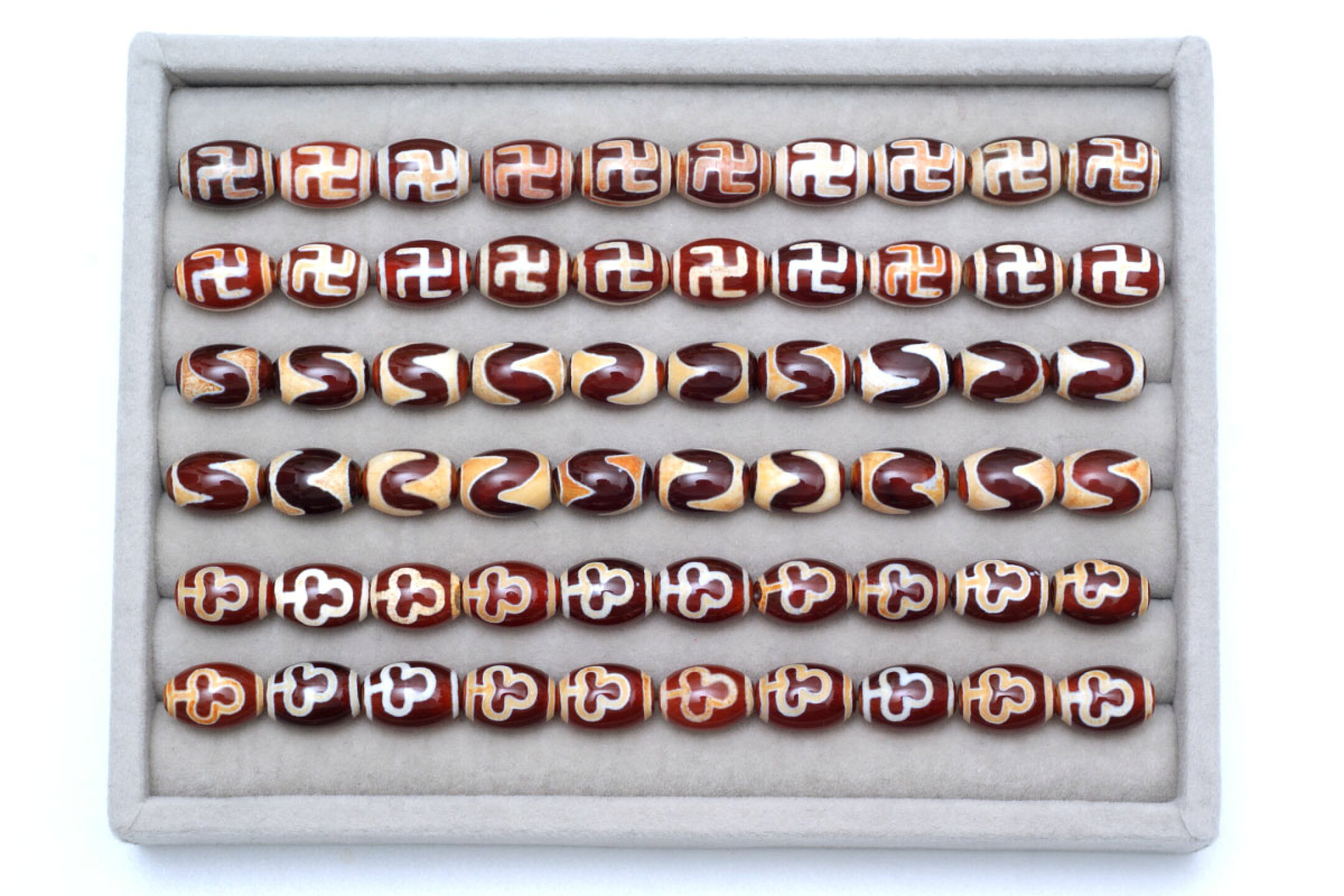 ＞＞＞【トレイ５】紅玉髄天珠の小型14×10ｍｍ（2/2）