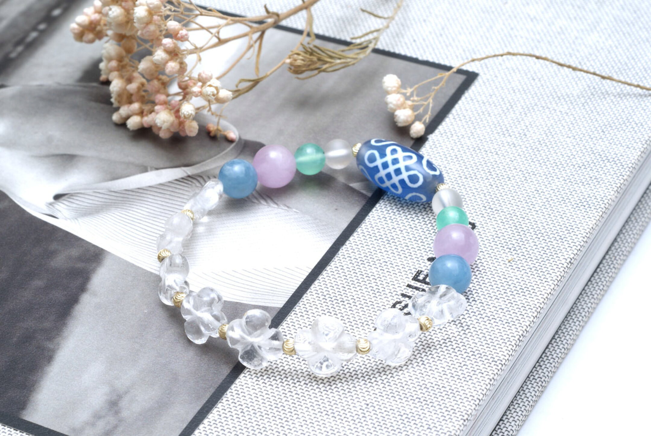 ＞＞＞佛心吉祥紋天珠 × 四つ葉のクローバーブレス（1/2）