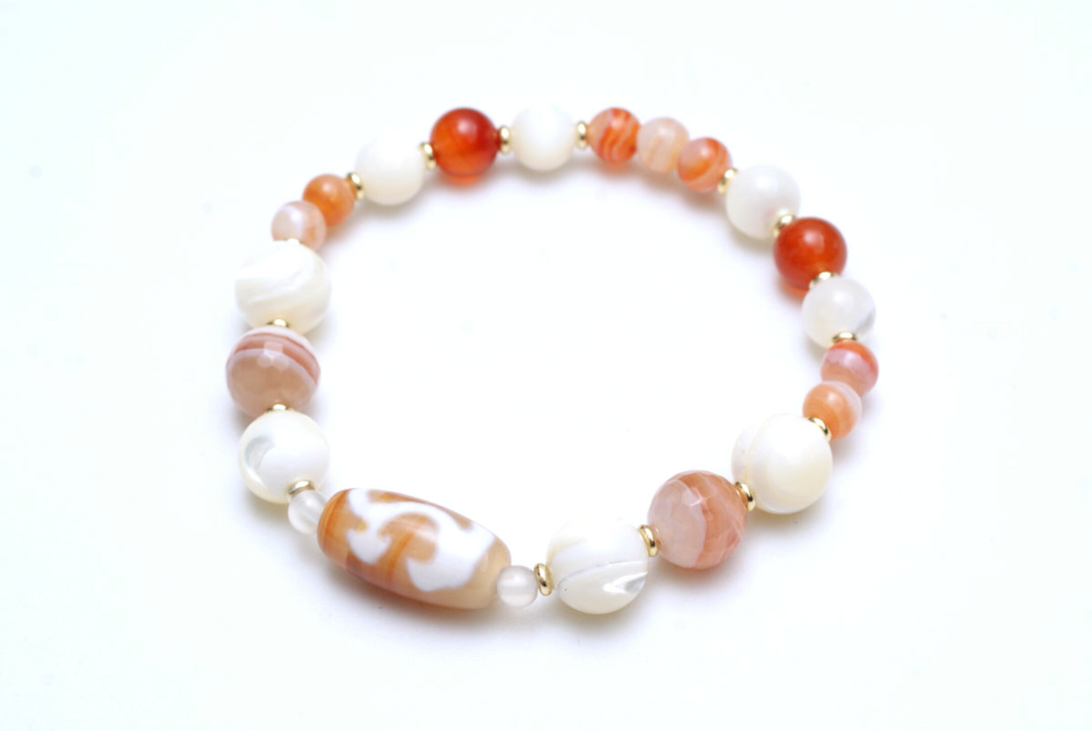 ＜＜＜優しく強く自分らしく。オレンジ如意天珠ブレス（2/2）