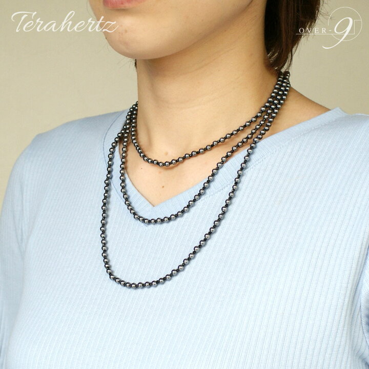 楽天市場】テラヘルツ × ブラックスピネル 4mm ネックレス 約50cm 