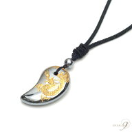 OVER-9 テラヘルツ鉱石 龍神　勾玉　ネックレス【メール便可】1個売り/ 勾玉 / 龍 / 龍神 / テラヘルツ /…