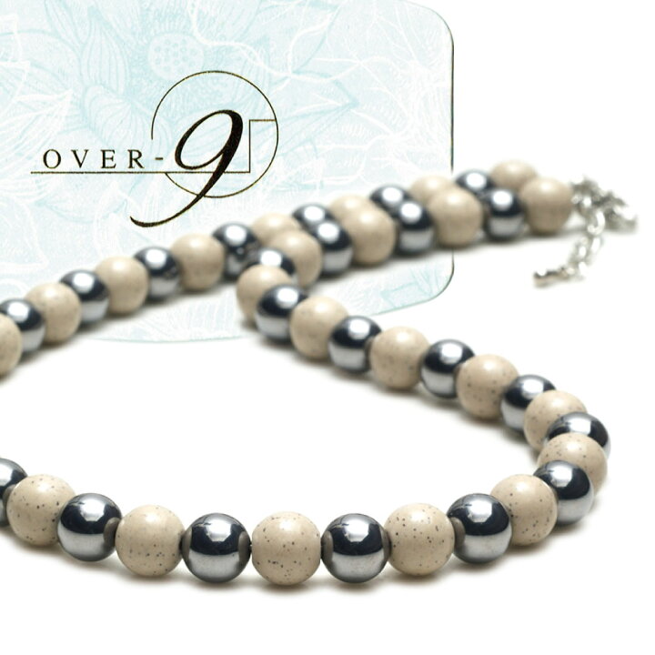 楽天市場】OVER-9 テラヘルツ鉱石 北投石 ネックレス 8mm 首周り約50cm 