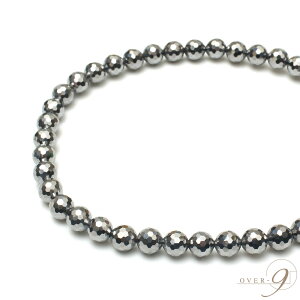 OVER-9 テラヘルツ鉱石 アンクレット スピネルカット 6mm 約23cm 公的機関検査済み 本物 高純度99.9% 健康 ジュエリー パワーストーン 天然石【メール便可】