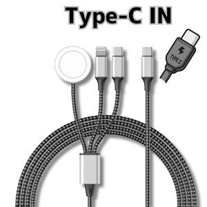 AbvEHb` [d iPhone16Ή 3in1 Type-C ϋvP[u Series 1-9/Ultra/SE2Ή 5V 2A [d A_v^Ή [dX^ht ֗ANZT[