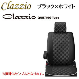 EM-7510 ブラック×ホワイト Clazzio QUILTING Type シートカバー 三菱 EKスペースカスタム B11A H26(2014)/2〜R2(2020)/3 G / T / G e-Assist / T e-Assist / T スタイルエディション G セーフティーパッケージ / T セーフティーパッケージ 【グレード確認必須】