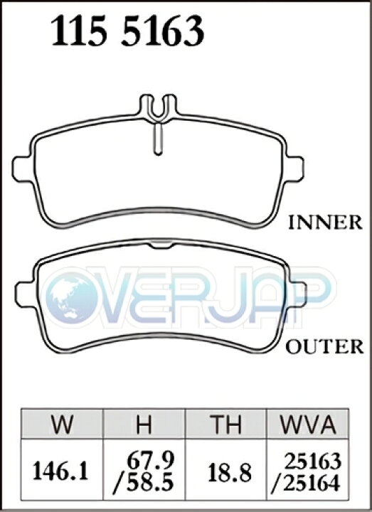 楽天市場】M1111291 / 1155163 DIXCEL Mタイプ ブレーキパッド 1台分 