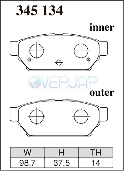 楽天市場】Z341140 / 345134 DIXCEL Zタイプ ブレーキパッド 1台分 