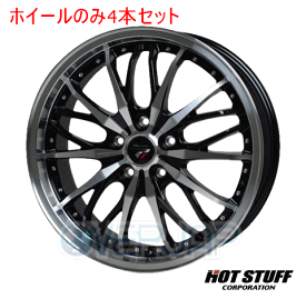 4本セット HOT STUFF Precious HM3 メタリックブラックポリッシュ (BK/P) 17インチ 7.0J 114.3/5 38 クラウンロイヤル GRS182