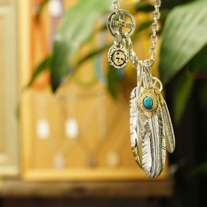 楽天市場】メンズ ネックレス ペンダント トリプルフェザーシルバー925  