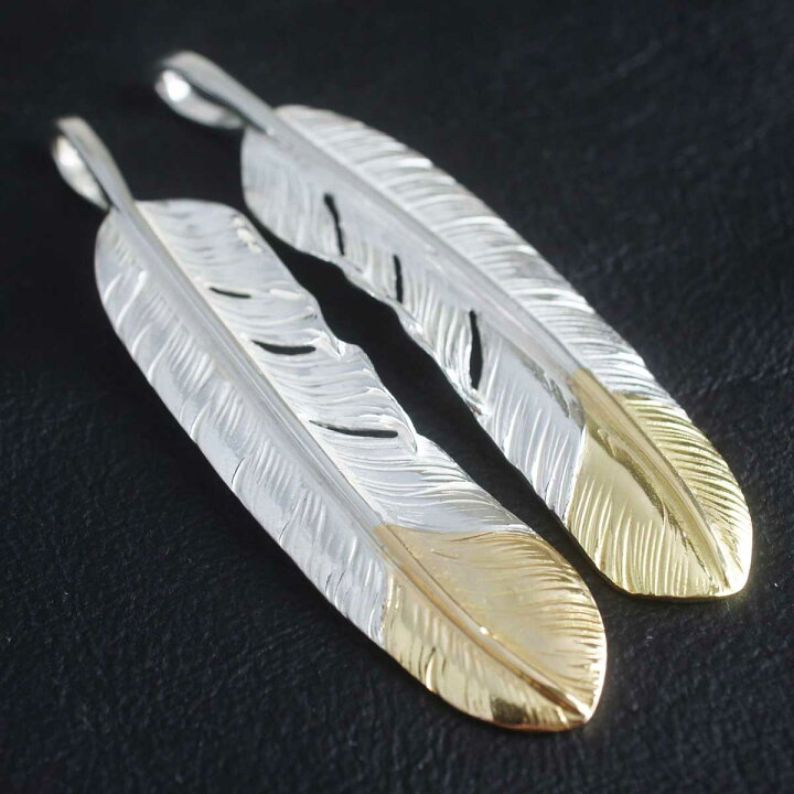 楽天市場】18金先金特大フェザー18金 特大フェザー 原宿 フェザー  