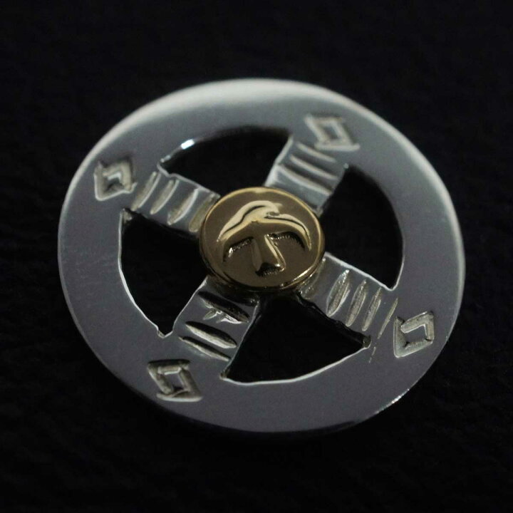 楽天市場】18金金メタル付SVメディスンホイール 18金 シルバー トップ 