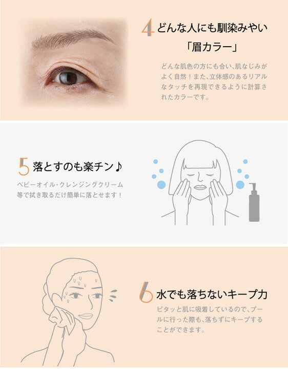 楽天市場 12 26までp2倍 メーカー正規品 眉タトゥー 付け眉毛 眉毛スタンプ 眉ティント 眉毛 美眉 薄眉 アイブロウ 簡単 貼るだけ 汗 水に強い プール お風呂 アートメイク 眉ティント ウォータープルーフ まゆ毛 眉タトゥー 落ちない 時短 眉毛 アイブロウ 貼る