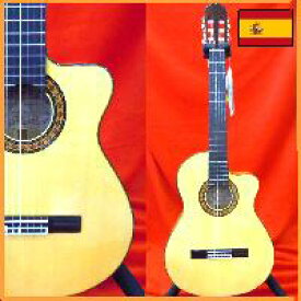 フラメンコギターエレクトリック　プリアンプ搭載カッタウェイ　スペイン製Manuel Fernandez